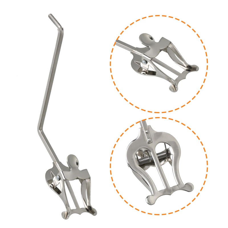 Lovermusic Silver Round Socket Sax Clamp-On Clip Holder Lyre Replacement for Alto Tenor Saxophone - Image 5